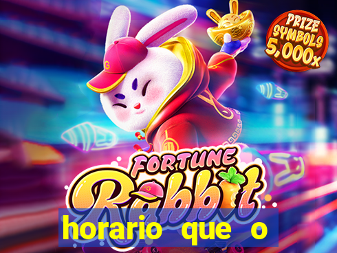 horario que o fortune rabbit paga